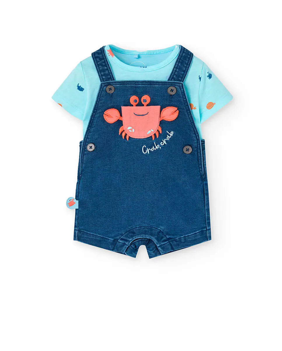 Комплект из футболки и короткого комбинезона для мальчика Boboli, цвет Verde Agua
Комплект из футболки и короткого комбинезона для мальчика Boboli, цвет Verde Agua