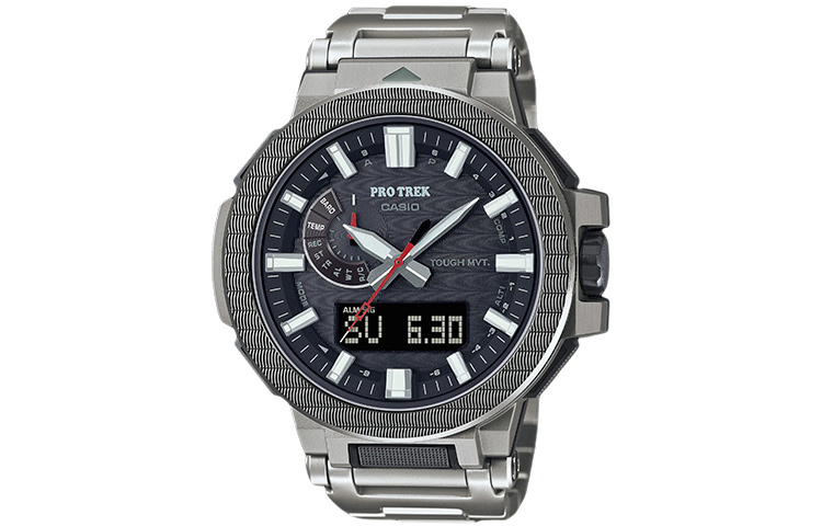 PRO TREK Кварцевый механизм Часы с титановым ремешком Мужские часы Черный циферблат CASIO
PRO TREK Кварцевый механизм Часы с титановым ремешком Мужские часы Черный циферблат CASIO