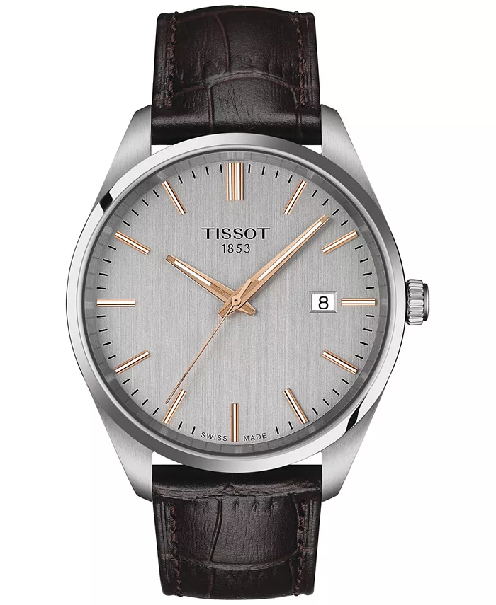Мужские часы Swiss PR 40 мм с коричневым кожаным ремешком Tissot
Мужские часы Swiss PR 40 мм с коричневым кожаным ремешком Tissot