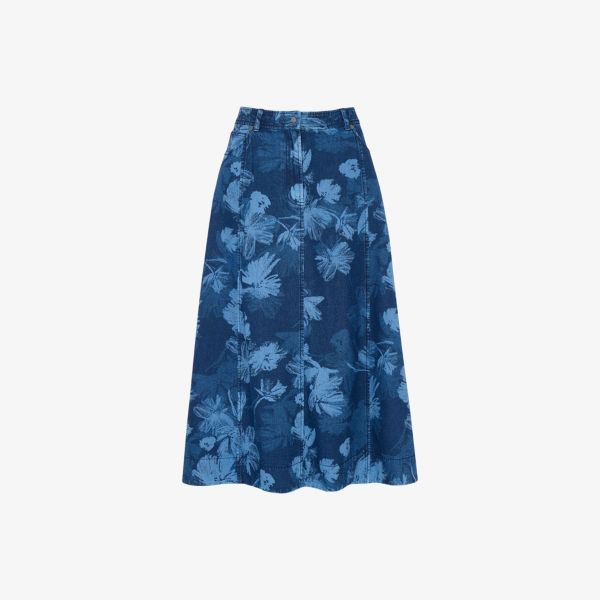 Юбка Whistles с высокой талией и меловым принтом, синий
Юбка Whistles с высокой талией и меловым принтом, синий