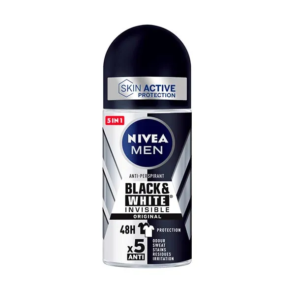 Шариковый дезодорант против пятен Men Black And White Invisible Original Nivea, 50 ml
Шариковый дезодорант против пятен Men Black And White Invisible Original Nivea, 50 ml