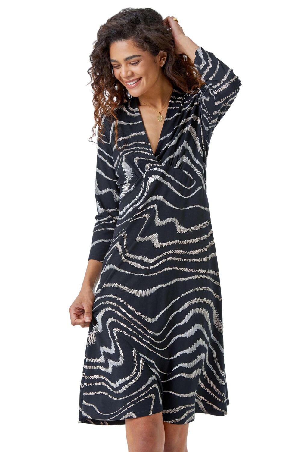 Эластичное платье с животным принтом Roman, черный
Эластичное платье с животным принтом Roman, черный