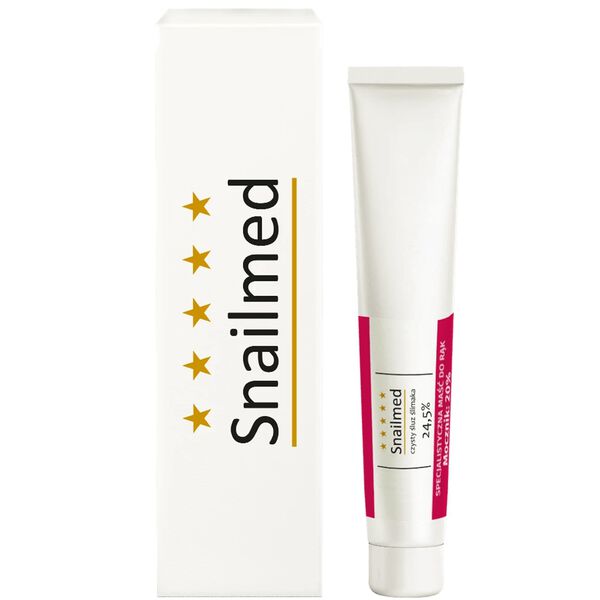 Специальная мазь для рук с мочевиной и слизью улитки, 20 мл Snailmed Mocznik 20% 
Специальная мазь для рук с мочевиной и слизью улитки, 20 мл Snailmed Mocznik 20%