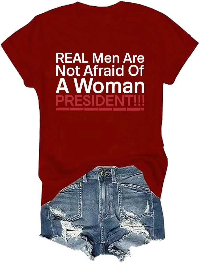 Футболка Unisex с принтом "Real Men are Not Afraid of A Woman President" Finebuy
Футболка Unisex с принтом "Real Men are Not Afraid of A Woman President" Finebuy