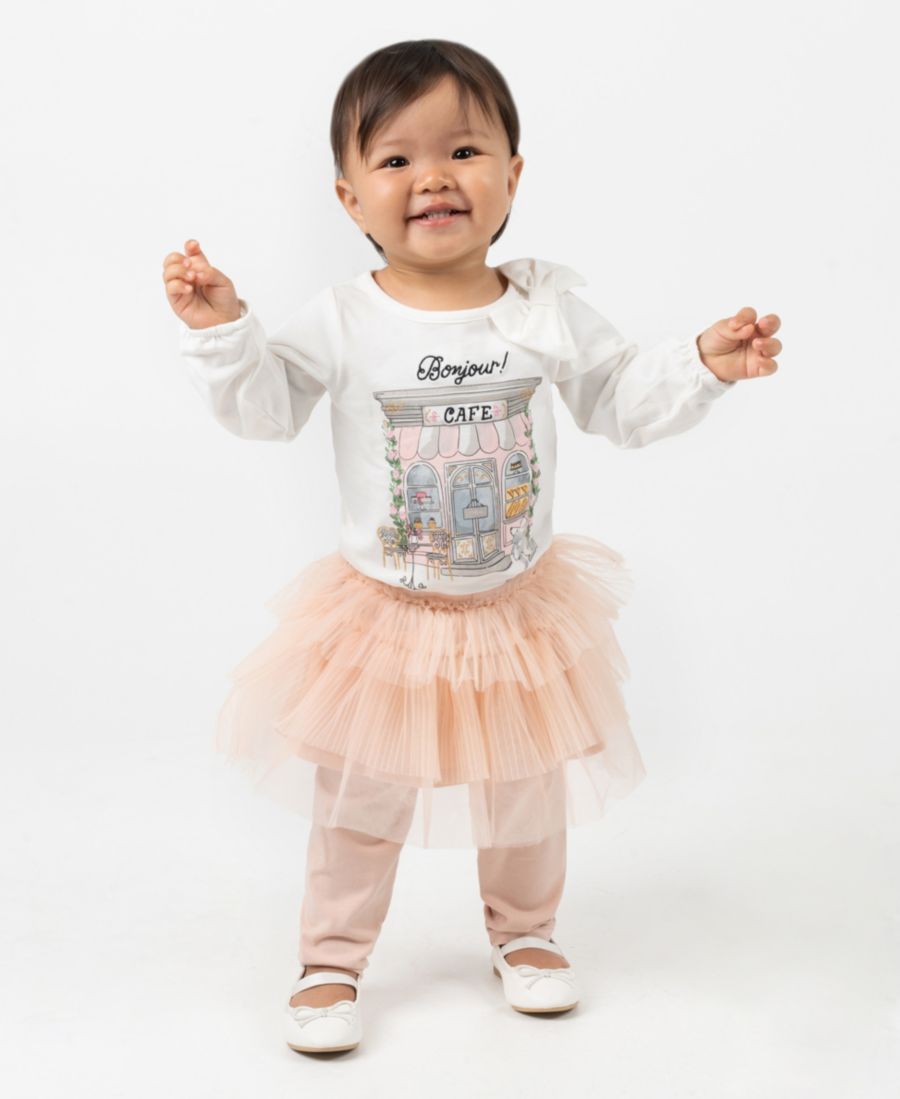 Детский комплект для девочек из двух частей: боди, юбочка-пачка и леггинсы Rare Editions, White
Детский комплект для девочек из двух частей: боди, юбочка-пачка и леггинсы Rare Editions, White