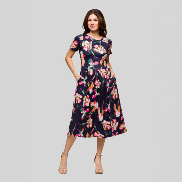 Женское платье миди с коротким рукавом, плиссированное и расклешенное, с карманом 24Seven Comfort Apparel, мультиколор
Женское платье миди с коротким рукавом, плиссированное и расклешенное, с карманом 24Seven Comfort Apparel, мультиколор