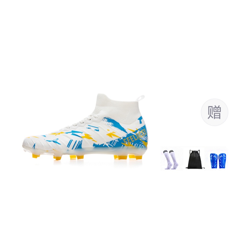 FEELACES Унисекс футбольные бутсы высокие верх фиолетовый белый синий золотой искусственное покрытие, цвет White Blue Gold Turf
FEELACES Унисекс футбольные бутсы высокие верх фиолетовый белый синий золотой искусственное покрытие, цвет White Blue Gold Turf