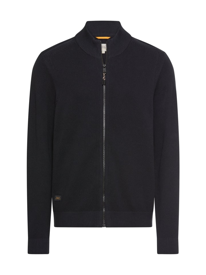 Кардиган с воротником-стойкой темно-синего цвета Camel Active
Кардиган с воротником-стойкой темно-синего цвета Camel Active