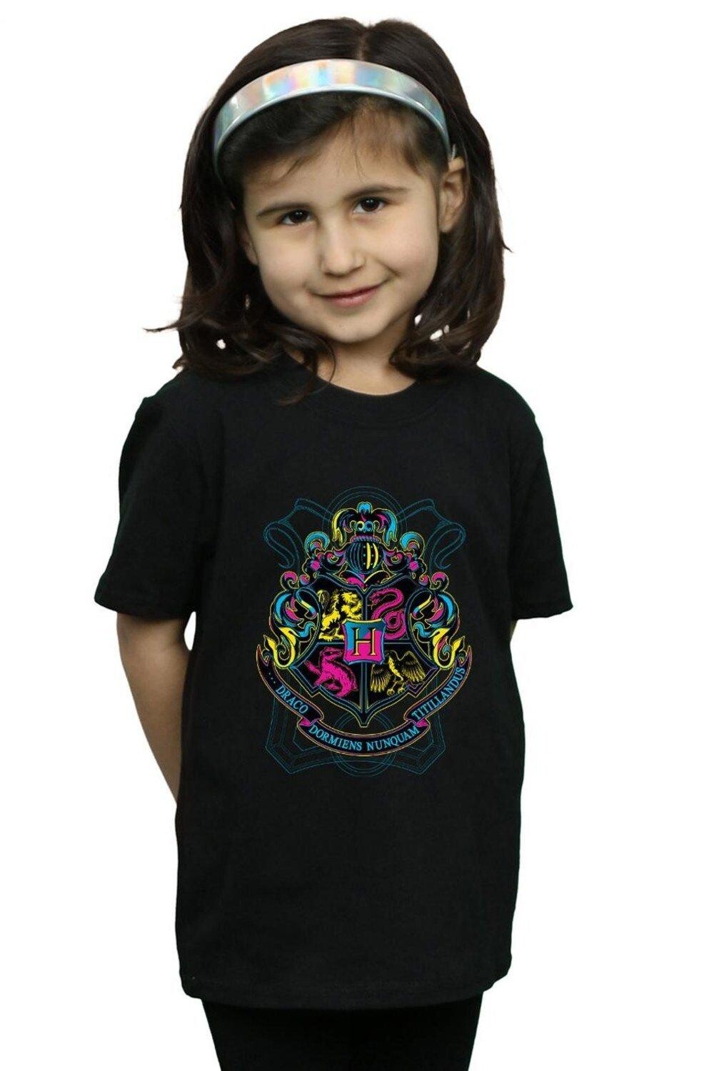 Неоновая хлопковая футболка с гербом Хогвартса Harry Potter, черный
Неоновая хлопковая футболка с гербом Хогвартса Harry Potter, черный
