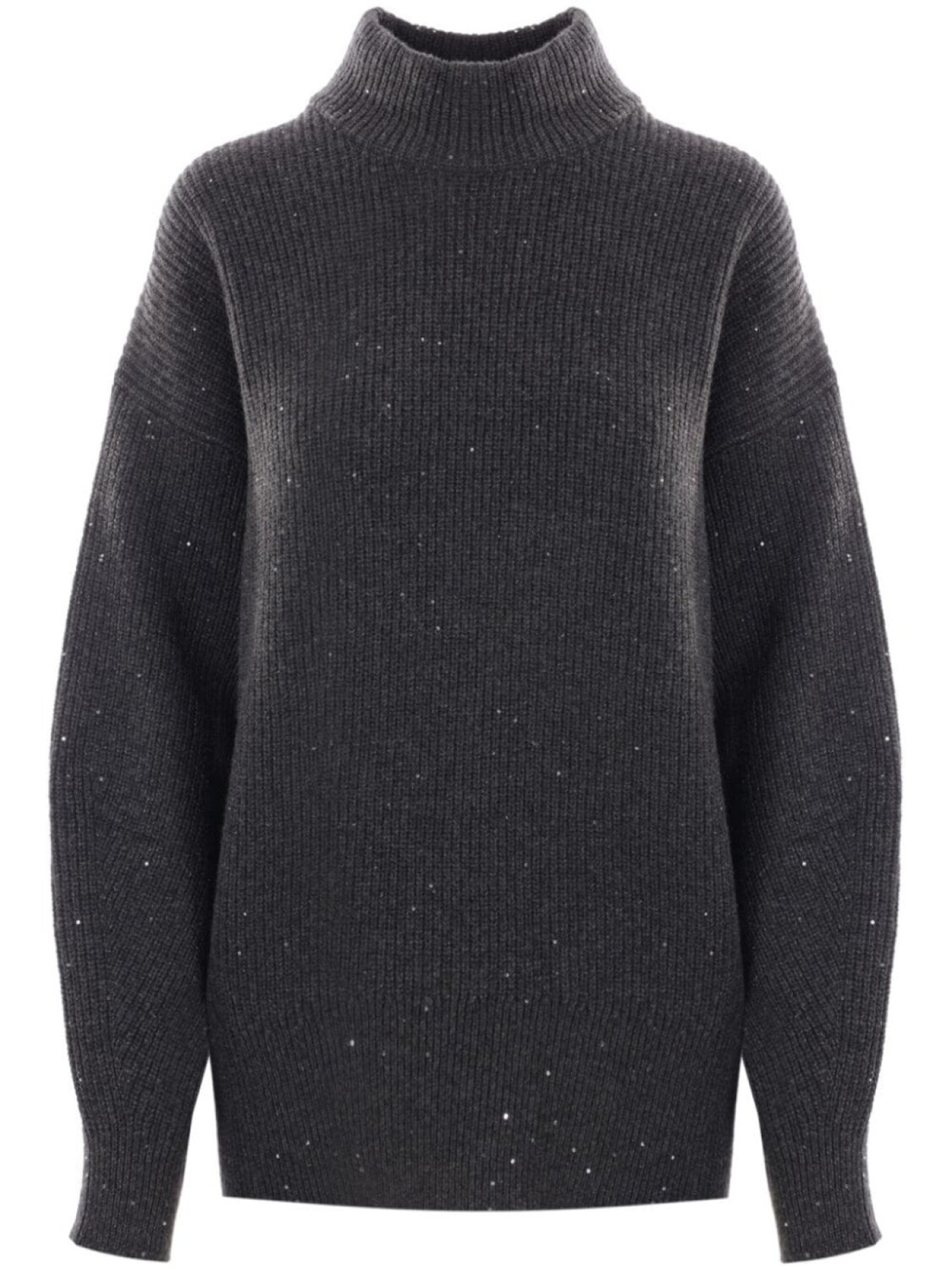 Brunello Cucinelli джемпер с высоким воротом, украшенный пайетками, серый
Brunello Cucinelli джемпер с высоким воротом, украшенный пайетками, серый