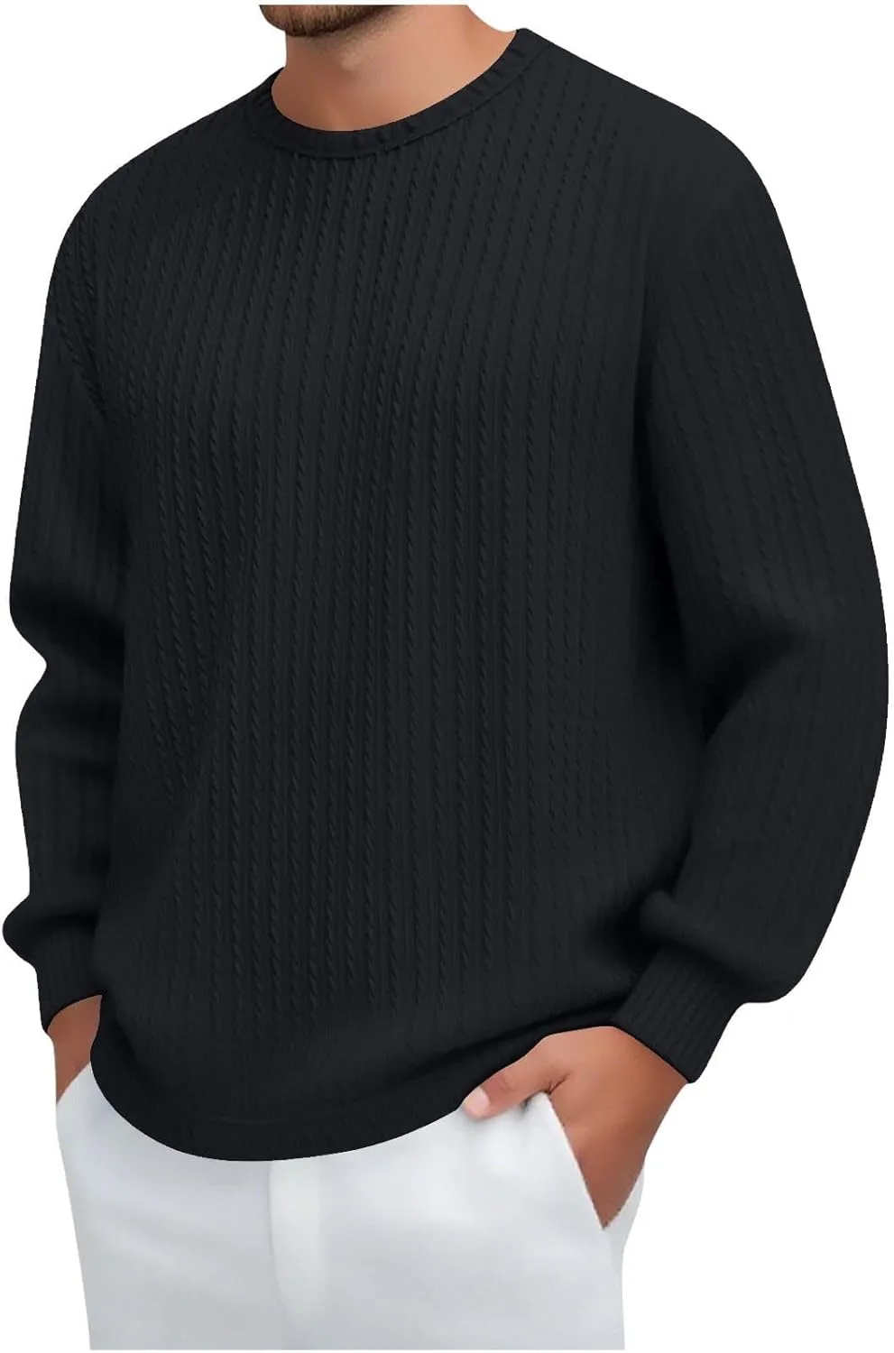 Мужская футболка с рибленым воротником и длинными рукавами
Мужская футболка с рибленым воротником и длинными рукавами