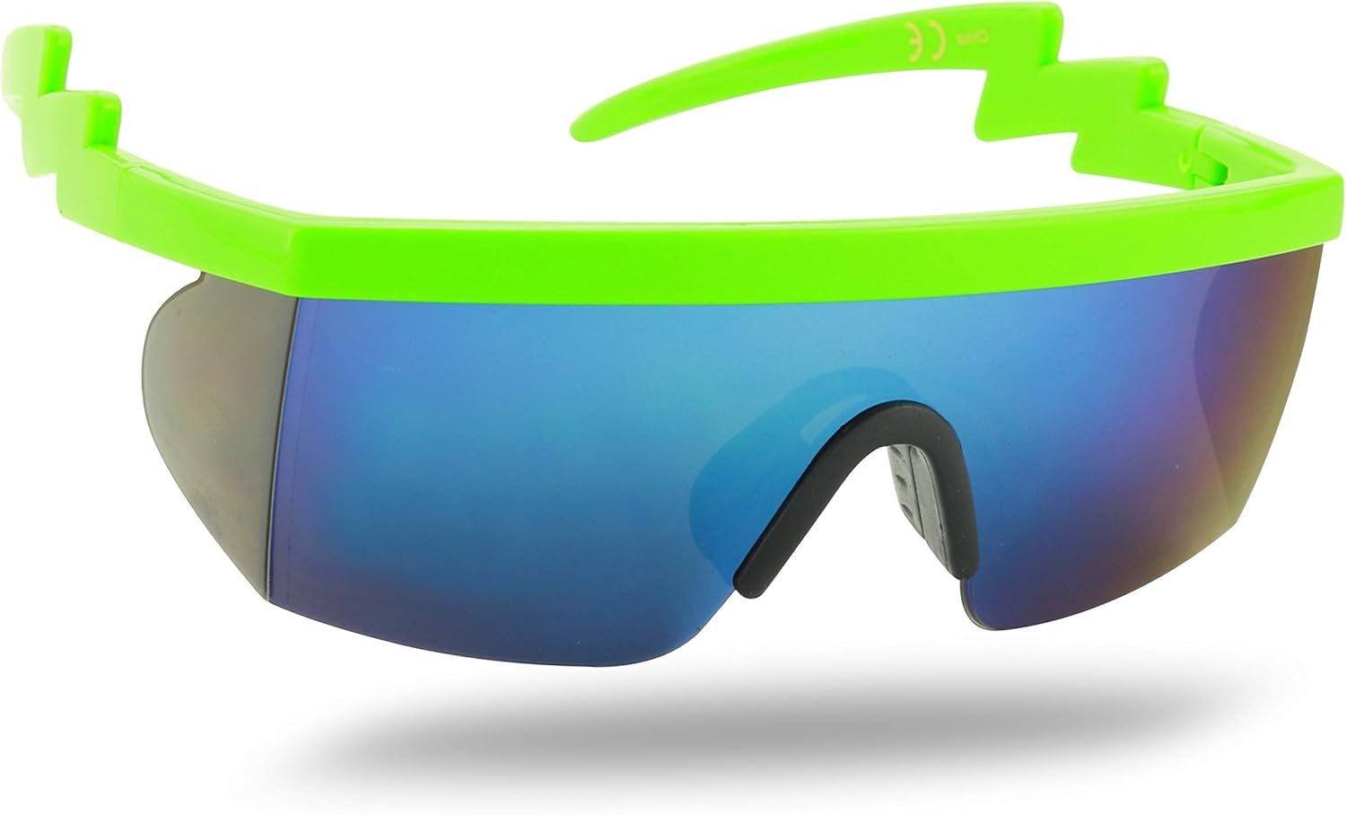 Солнцезащитные очки ShadyVEU полуободковые, неоновые, радужные, с зеркальными линзами и защитой от УФ-излучения, в стиле ретро 80-х, с изогнутыми дужками в виде зигзага, Neon Green Frame / Black Nose Pad / Blue Mirror Lens
Солнцезащитные очки ShadyVEU полуободковые, неоновые, радужные, с зеркальными линзами и защитой от УФ-излучения, в стиле ретро 80-х, с изогнутыми дужками в виде зигзага, Neon Green Frame / Black Nose Pad / Blue Mirror Lens