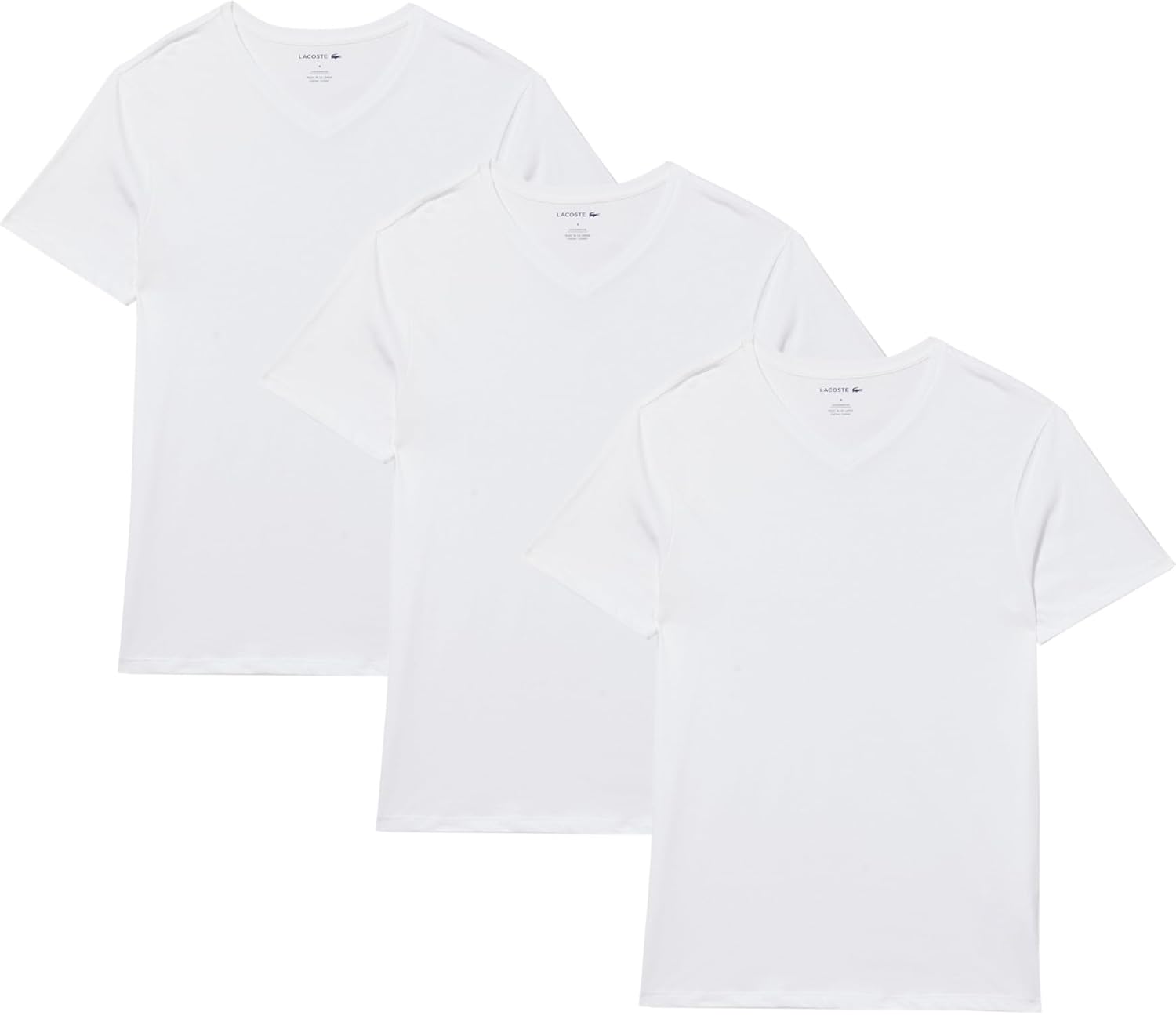 Lacoste мужская футболка с V-образным вырезом, 100% хлопок, обычный крой, набор из 3 штук, White, Белый, Lacoste мужская футболка с V-образным вырезом, 100% хлопок, обычный крой, набор из 3 штук, White
Lacoste мужская футболка с V-образным вырезом, 100% хлопок, обычный крой, набор из 3 штук, White, Белый, Lacoste мужская футболка с V-образным вырезом, 100% хлопок, обычный крой, набор из 3 штук, White