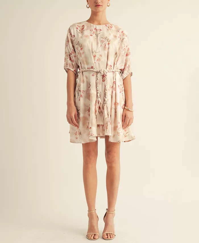 Женское мини-платье с поясом и цветочным принтом AROSE STUDIO, INC
Женское мини-платье с поясом и цветочным принтом AROSE STUDIO, INC