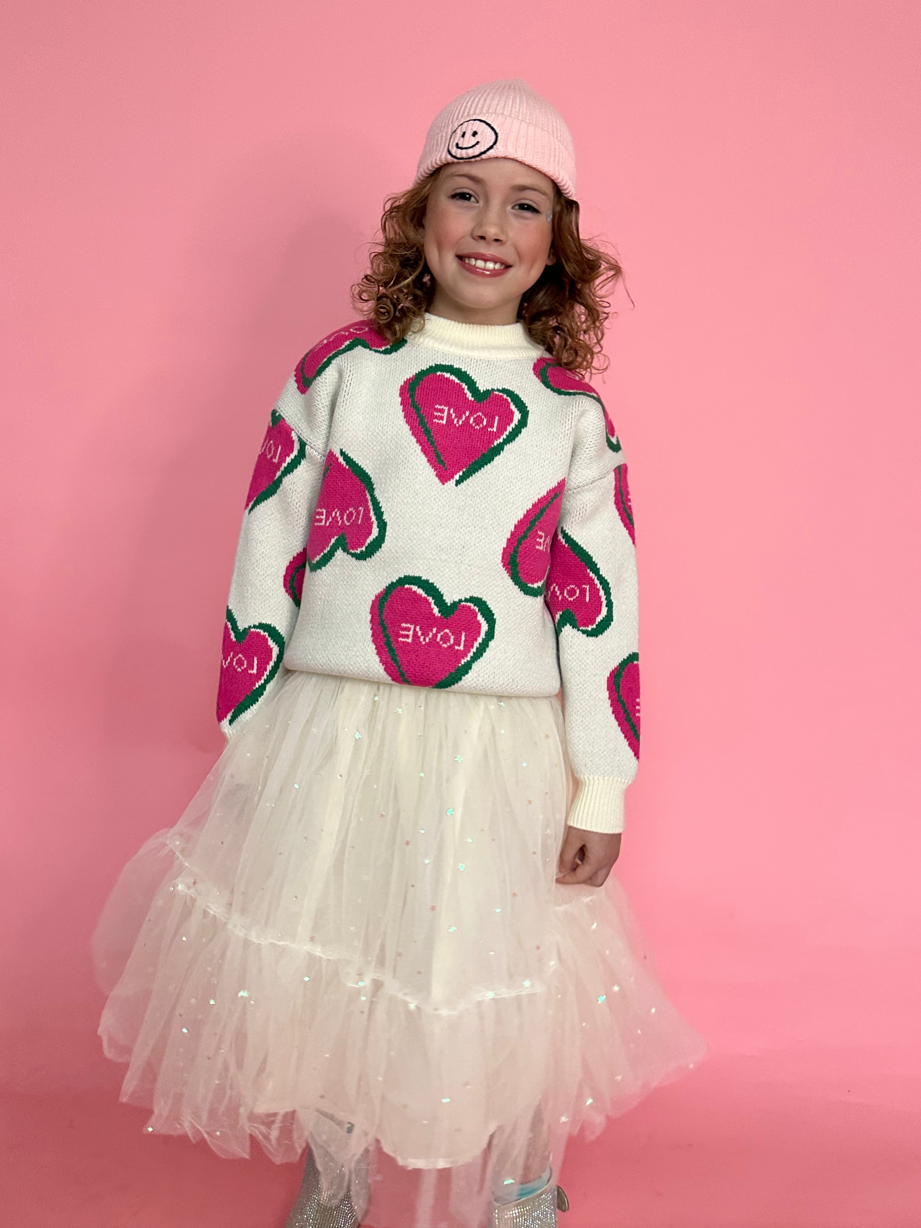 Свитер «Я люблю тебя» Lola + The Boys, белый 
Свитер «Я люблю тебя» Lola + The Boys, белый