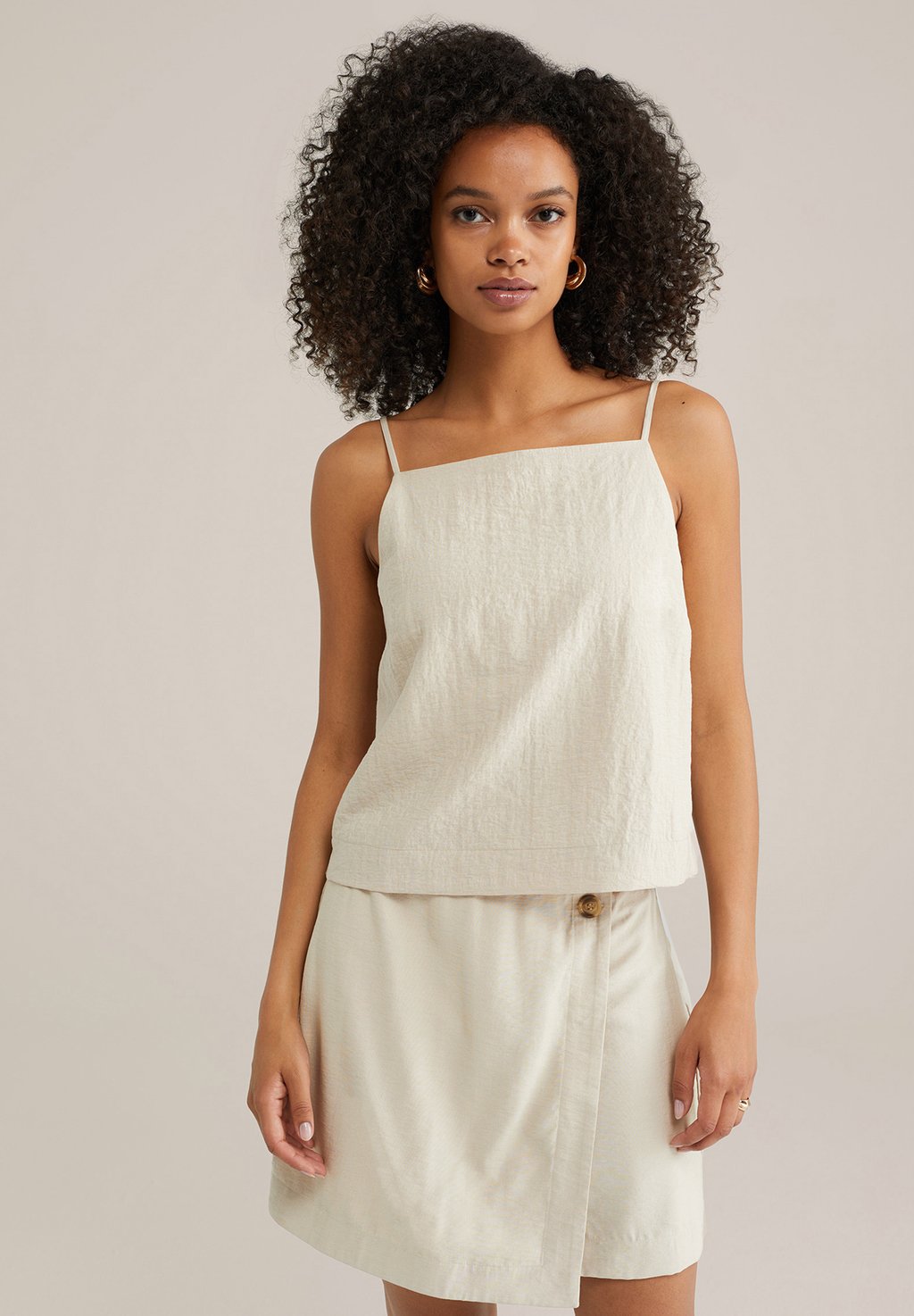 Топ WE Fashion, бежевый
Топ WE Fashion, бежевый