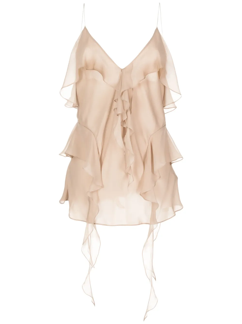 Шелковый топ с драпировкой KHAITE, коричневый
Шелковый топ с драпировкой KHAITE, коричневый