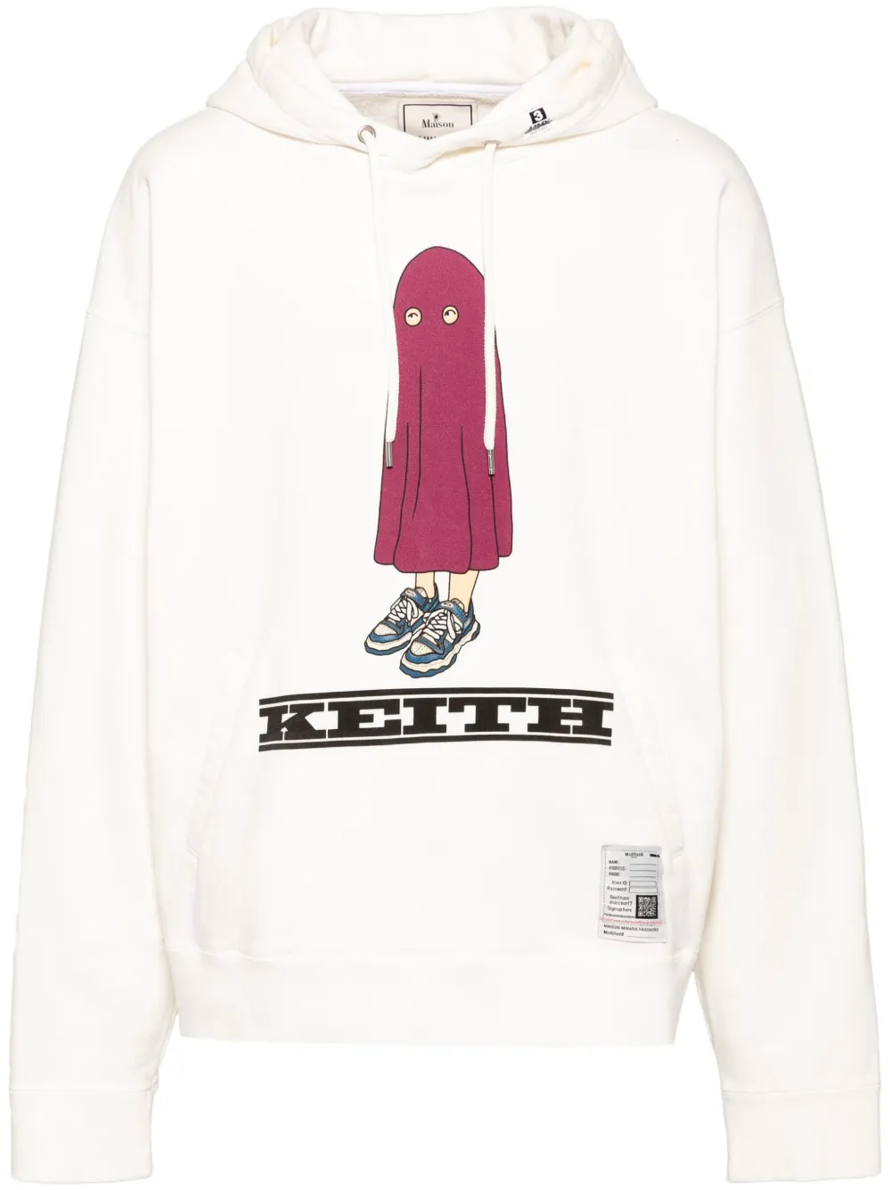 Худи Keith Maison Mihara Yasuhiro, белый 
Худи Keith Maison Mihara Yasuhiro, белый