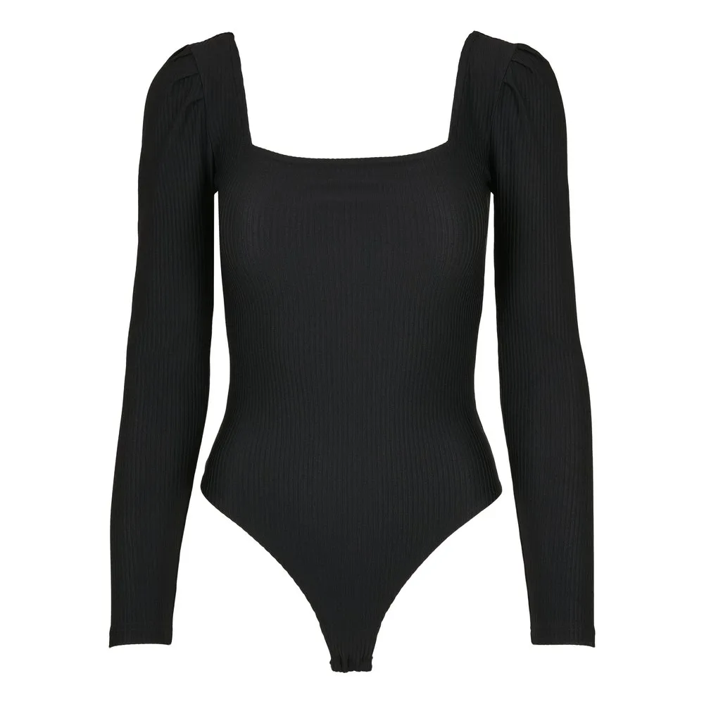 Боди Urban Classics с ребристыми рукавами, черный
Боди Urban Classics с ребристыми рукавами, черный