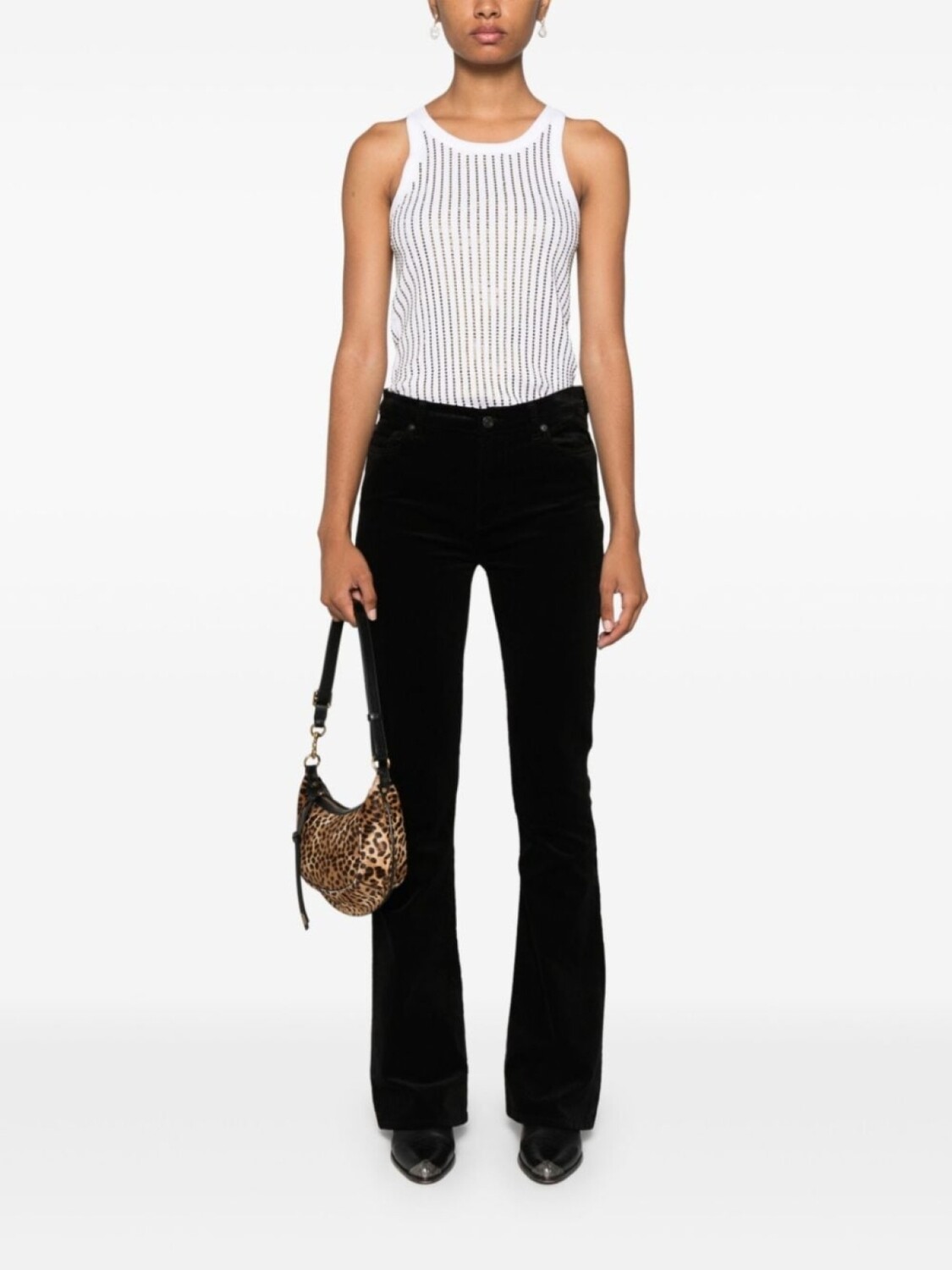 7 For All Mankind брюки HW Ali, черный 
7 For All Mankind брюки HW Ali, черный