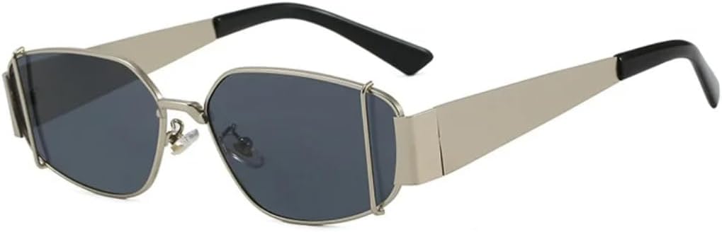 Роскошные прямоугольные женские солнцезащитные очки с металлической оправой в стиле панк, мужские солнцезащитные очки для активного отдыха с защитой от УФ-излучения UV400 TVTBBVV, Silvery Grey
Роскошные прямоугольные женские солнцезащитные очки с металлической оправой в стиле панк, мужские солнцезащитные очки для активного отдыха с защитой от УФ-излучения UV400 TVTBBVV, Silvery Grey