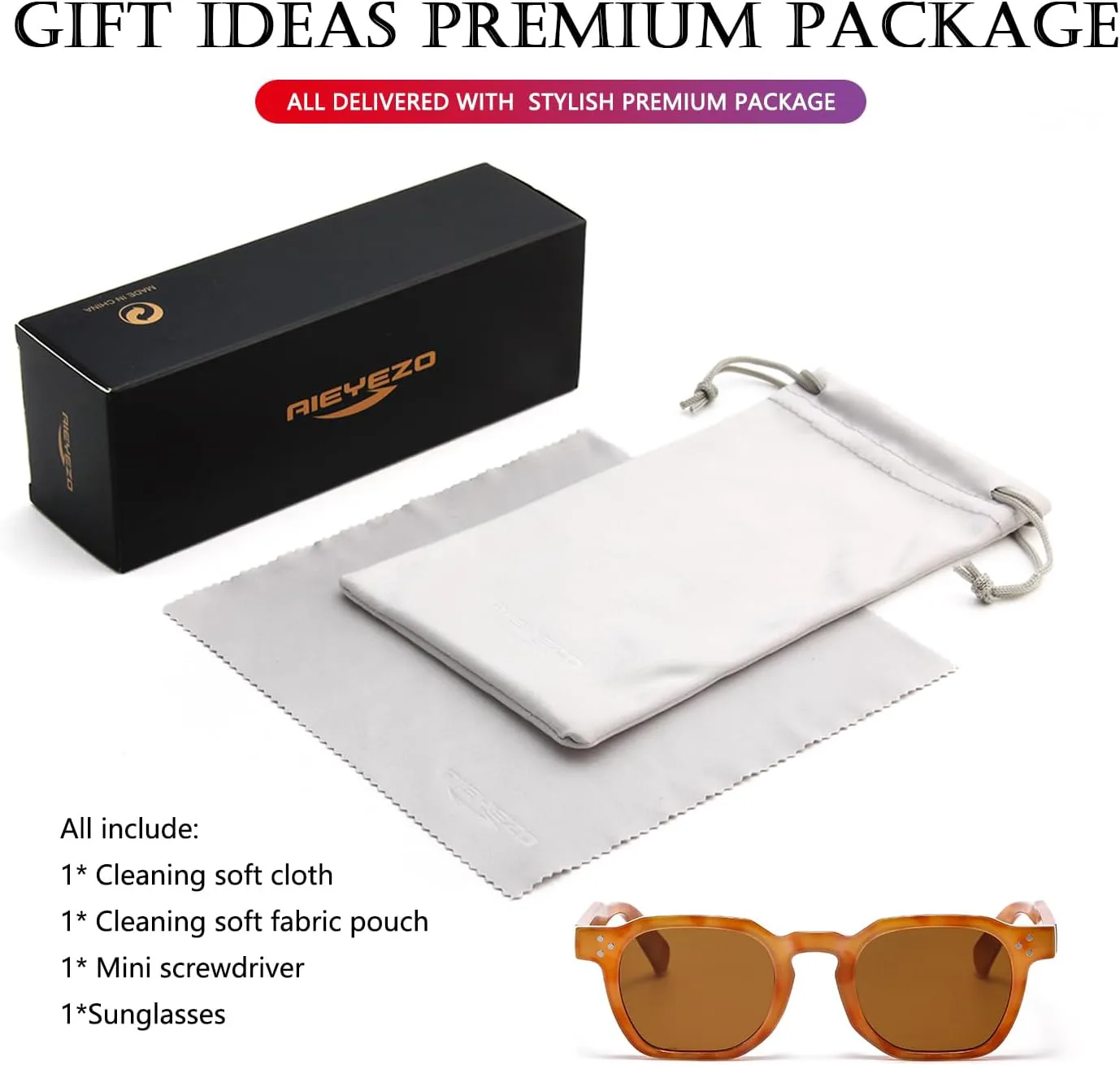 Солнцезащитные очки AIEYEZO в стиле ретро для женщин и мужчин, квадратная оправа с толстой линзой, модные винтажные солнцезащитные очки, Yellow Tortoise/Brown
Солнцезащитные очки AIEYEZO в стиле ретро для женщин и мужчин, квадратная оправа с толстой линзой, модные винтажные солнцезащитные очки, Yellow Tortoise/Brown