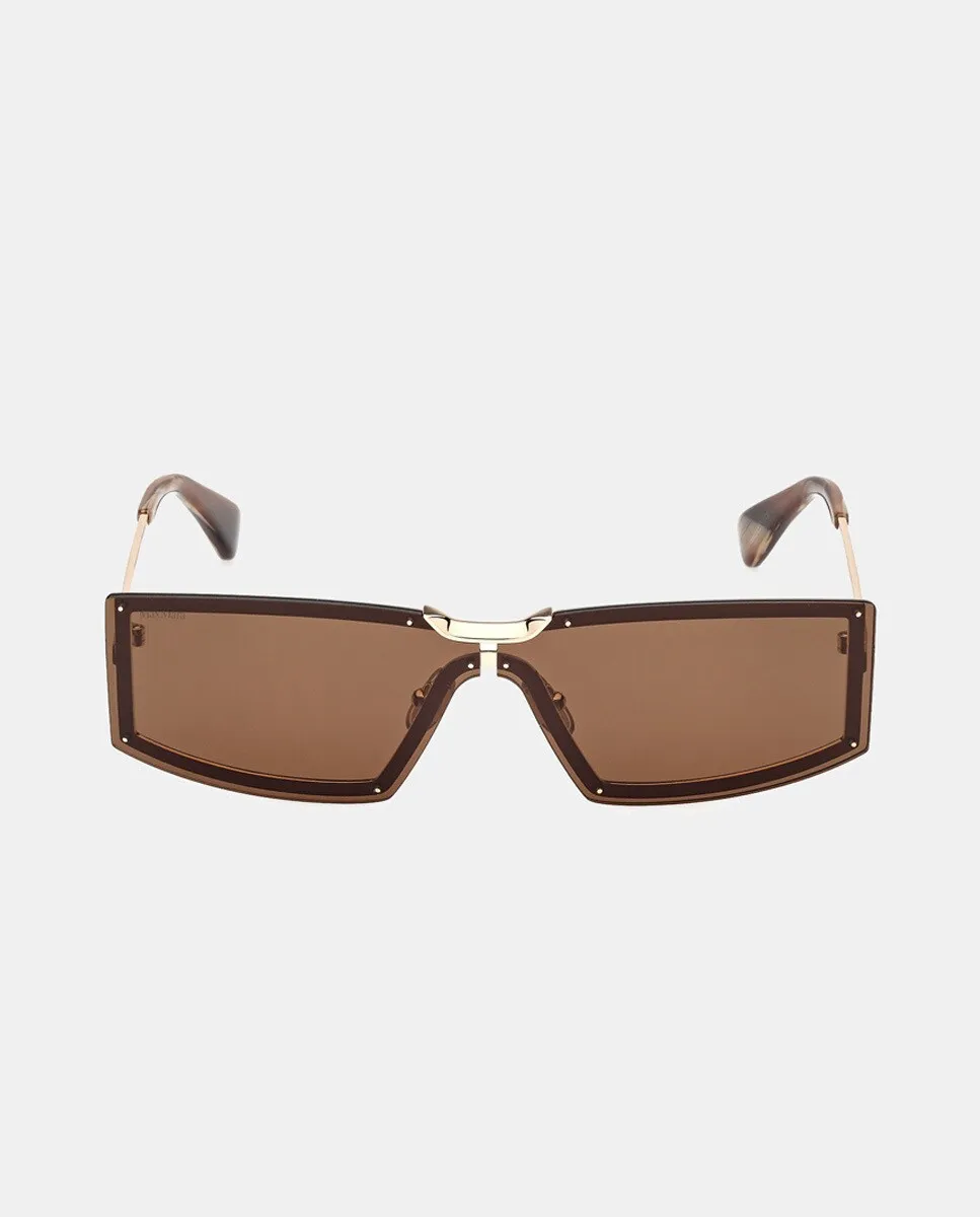 Солнцезащитные очки женские прямоугольные из черного металла Max Mara, золотой
Солнцезащитные очки женские прямоугольные из черного металла Max Mara, золотой