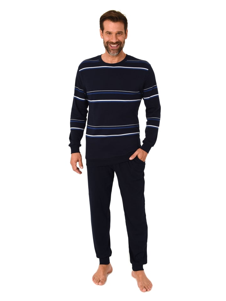 NORMANN Длинная пижама с манжетами, уютный трикотаж синего цвета
NORMANN Длинная пижама с манжетами, уютный трикотаж синего цвета