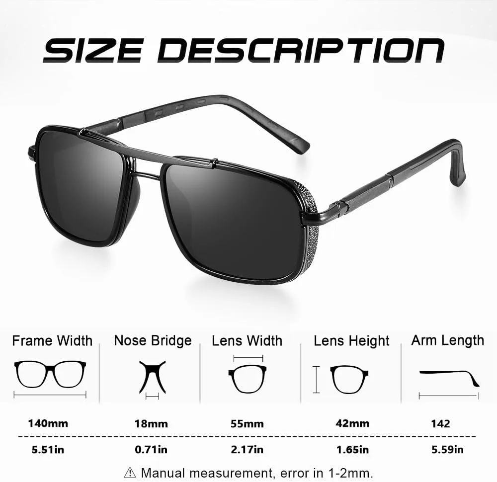 Модные солнцезащитные очки для мужчин, прямоугольные, металлические, в стиле хип-хоп, панк, солнцезащитные очки для женщин, для путешествий MTZJH, C2 Gold Black
Модные солнцезащитные очки для мужчин, прямоугольные, металлические, в стиле хип-хоп, панк, солнцезащитные очки для женщин, для путешествий MTZJH, C2 Gold Black