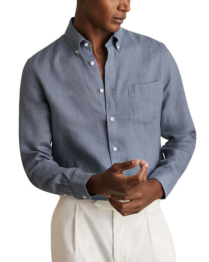 Классическая льняная рубашка с длинным рукавом Queens REISS, синий
Классическая льняная рубашка с длинным рукавом Queens REISS, синий