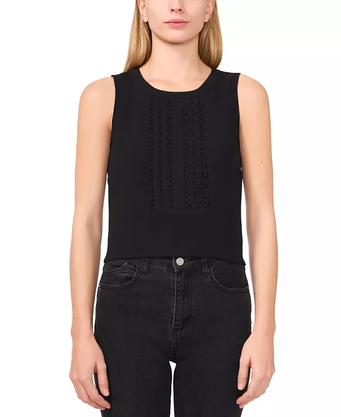 Женский топ без рукавов с волнистым кокеткой CeCe, серый
Женский топ без рукавов с волнистым кокеткой CeCe, серый