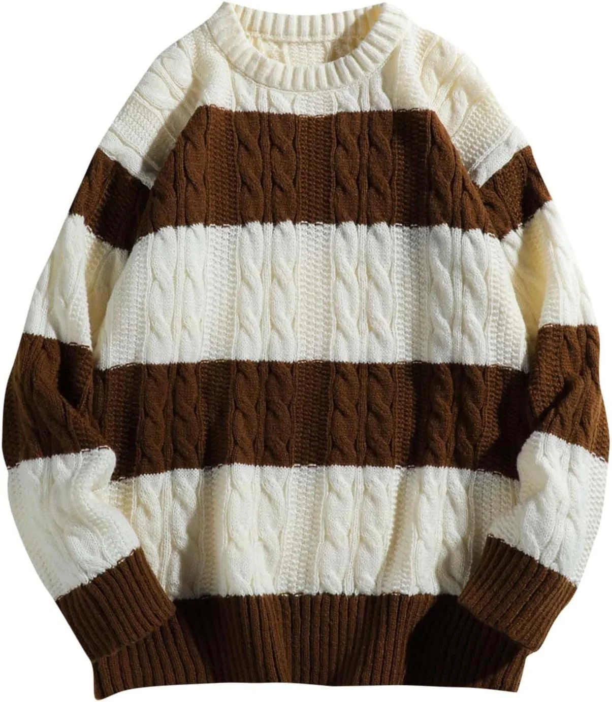 Мужской свитер с круглым вырезом, свободный, с цветными блоками, длинный рукав
Мужской свитер с круглым вырезом, свободный, с цветными блоками, длинный рукав