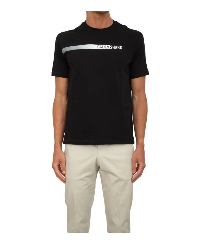 Черная хлопковая футболка Paul & Shark, черный
Черная хлопковая футболка Paul & Shark, черный
