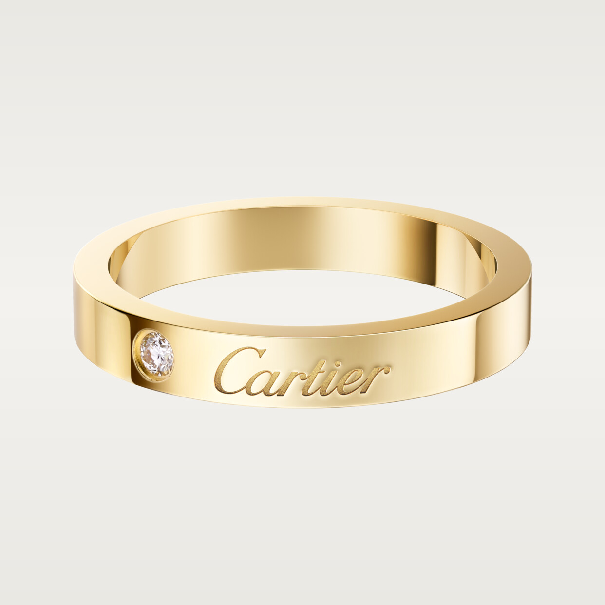 Обручальное кольцо Cartier Alliance C de Cartier, ширина 3 мм, 1 ромб, желтое золото 
Обручальное кольцо Cartier Alliance C de Cartier, ширина 3 мм, 1 ромб, желтое золото
