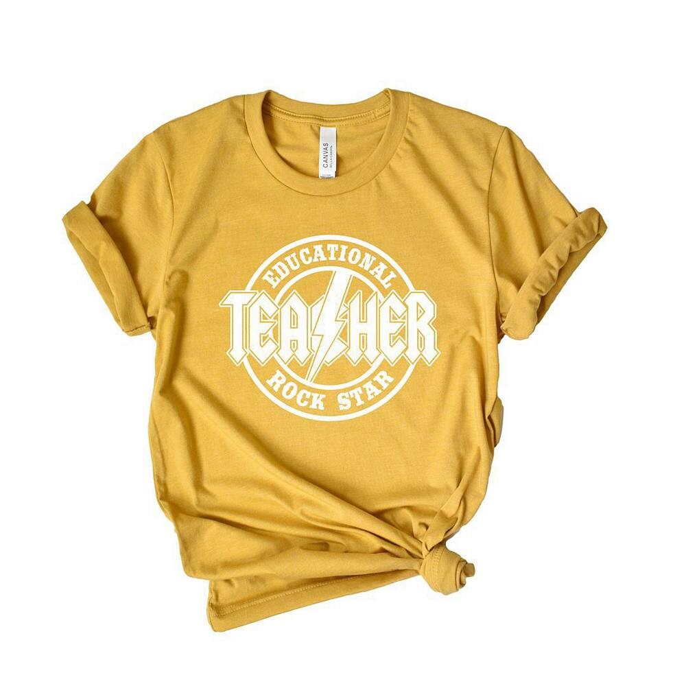 Образовательная футболка Rockstar Teacher с короткими рукавами и рисунком Simply Sage Market, цвет Mustard
Образовательная футболка Rockstar Teacher с короткими рукавами и рисунком Simply Sage Market, цвет Mustard