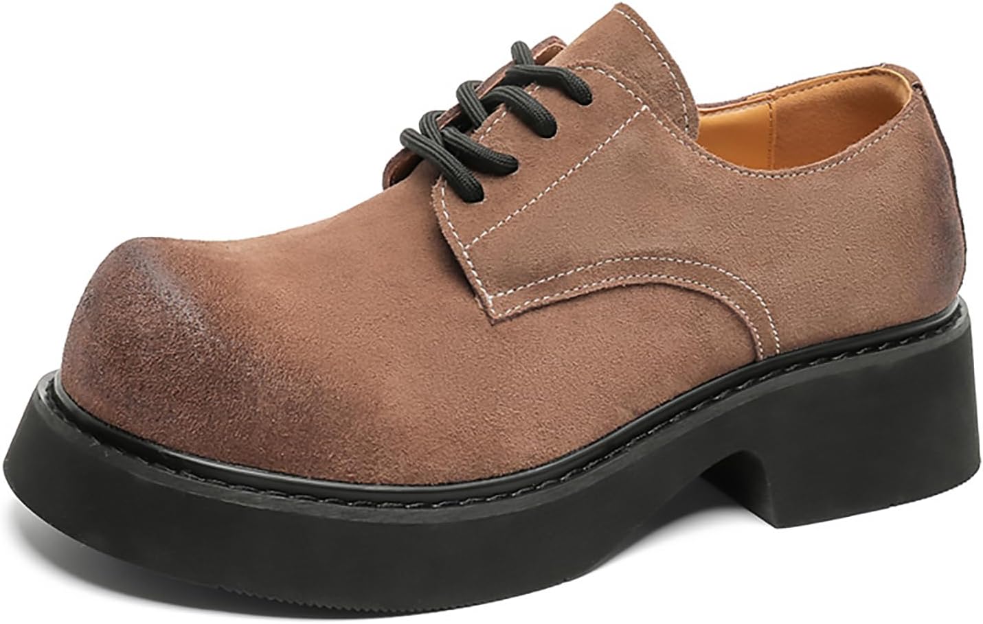 Мужские британские оксфорды на массивной платформе, замшевая кожа, большой круглый носок, массивный каблук, нескользящая подошва, дерби, повседневные туфли с шнуровкой для делового и официального офисного стиля Bwseobg, коричневый
Мужские британские оксфорды на массивной платформе, замшевая кожа, большой круглый носок, массивный каблук, нескользящая подошва, дерби, повседневные туфли с шнуровкой для делового и официального офисного стиля Bwseobg, коричневый