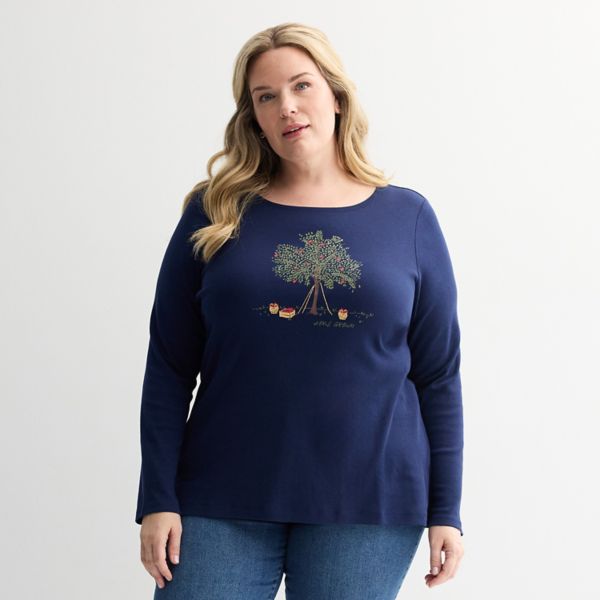 Футболка размера плюс с мотивом урожая и закругленным краем Croft & Barrow, цвет dark blue tree graphic, Синий, Футболка размера плюс с мотивом урожая и закругленным краем Croft & Barrow, цвет dark blue tree graphic
Футболка размера плюс с мотивом урожая и закругленным краем Croft & Barrow, цвет dark blue tree graphic, Синий, Футболка размера плюс с мотивом урожая и закругленным краем Croft & Barrow, цвет dark blue tree graphic