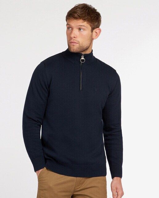 Мужской хлопковый свитер с полумолнией Barbour, темно-синий
Мужской хлопковый свитер с полумолнией Barbour, темно-синий