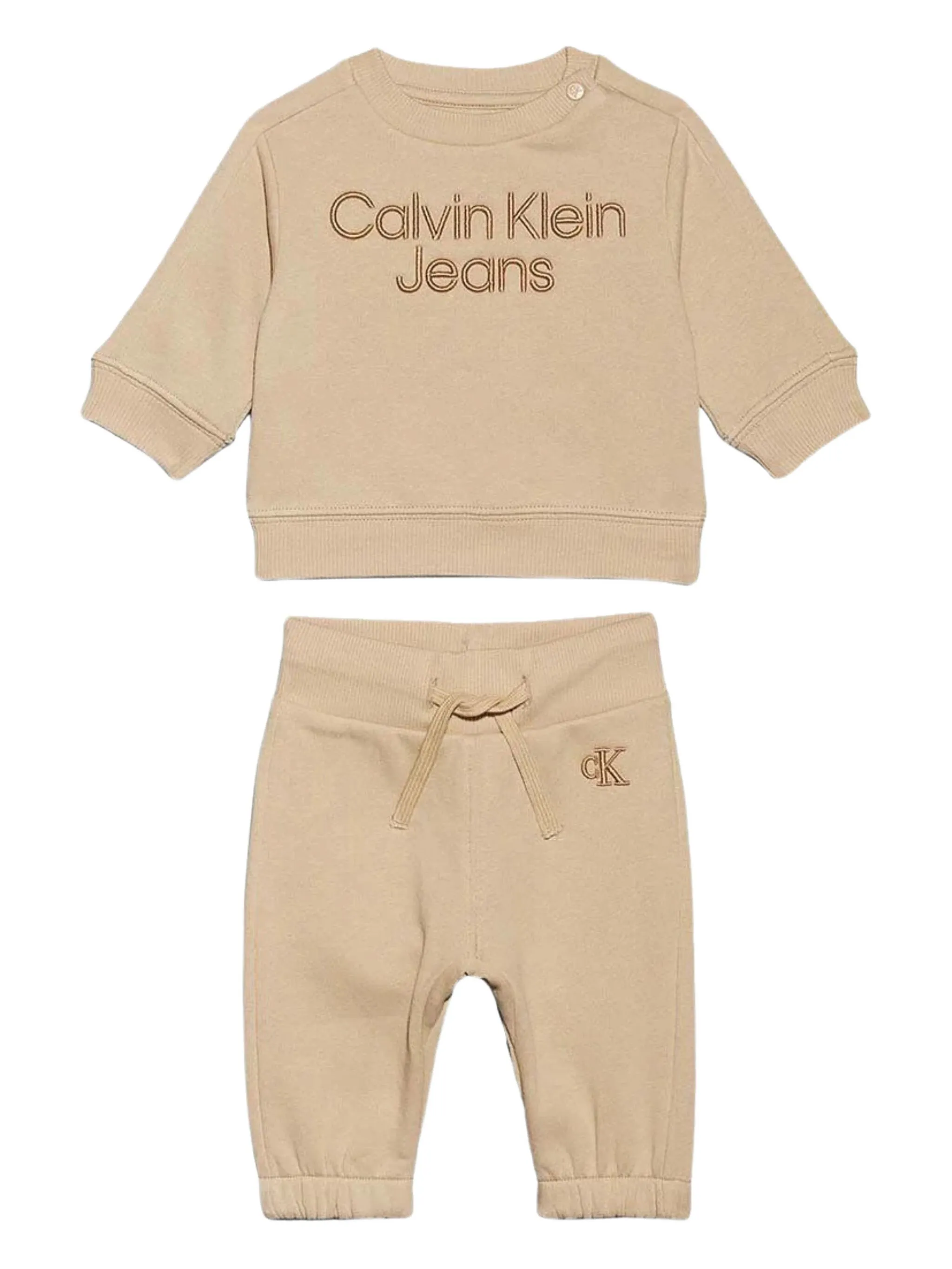 Спортивный костюм с логотипом Calvin Klein Kids, бежевый
Спортивный костюм с логотипом Calvin Klein Kids, бежевый