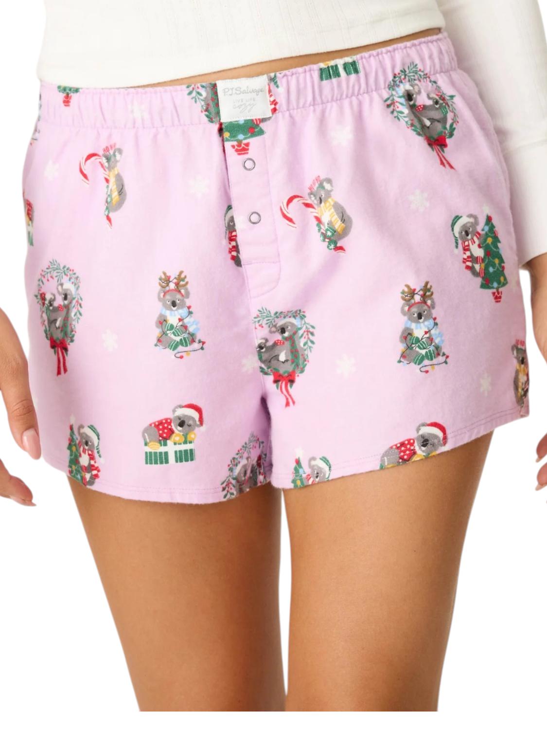 Шорты из светящейся фланели лавандового цвета PJ Salvage
Шорты из светящейся фланели лавандового цвета PJ Salvage