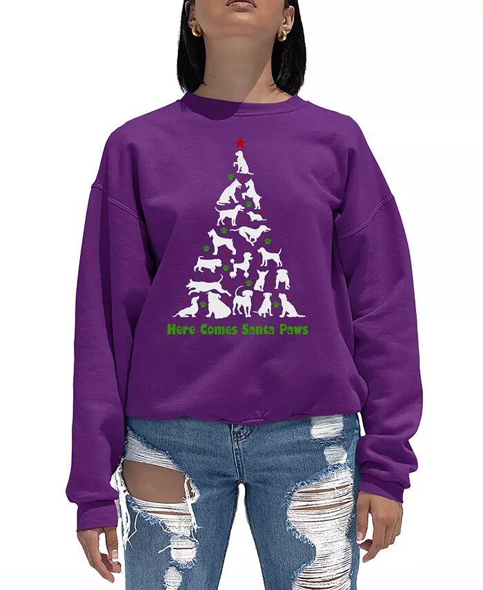 Женская толстовка с круглым вырезом Here Comes Santa Paws Word Art LA Pop Art, фиолетовый
Женская толстовка с круглым вырезом Here Comes Santa Paws Word Art LA Pop Art, фиолетовый