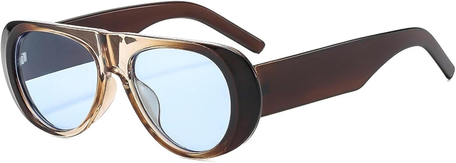 Ретро женские солнцезащитные очки, модные оттенки конфетных цветов, защита от УФ-излучения UV400; мужские модные солнцезащитные очки с широкими дужками TVTBBVV, Brown Champagne Blue
Ретро женские солнцезащитные очки, модные оттенки конфетных цветов, защита от УФ-излучения UV400; мужские модные солнцезащитные очки с широкими дужками TVTBBVV, Brown Champagne Blue