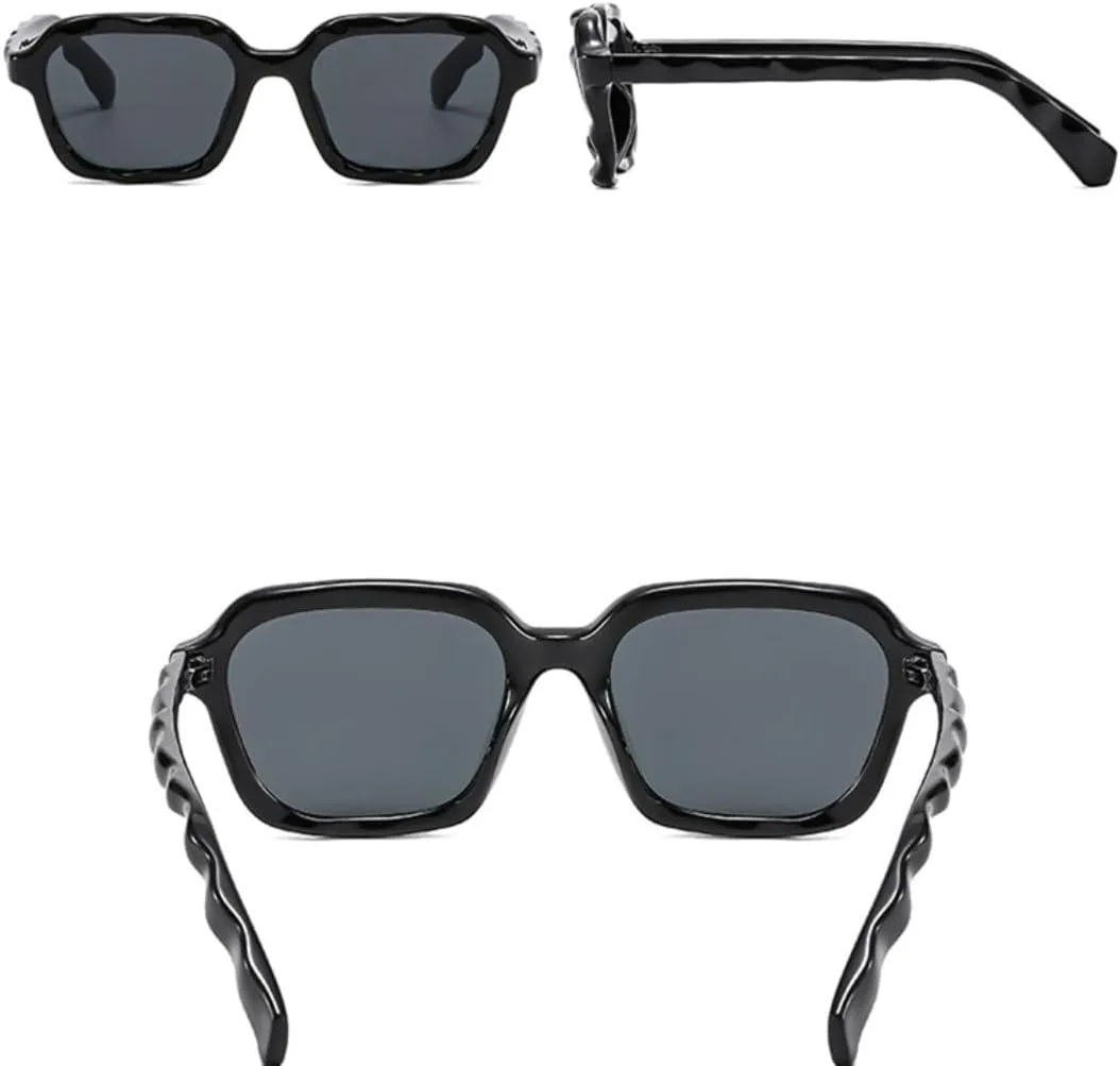 Винтажные солнцезащитные очки необычной волнообразной формы для женщин, модные, двухцветные, с защитой от УФ-излучения UV400, для мужчин TYUVIVO, Dark Gray Gray
Винтажные солнцезащитные очки необычной волнообразной формы для женщин, модные, двухцветные, с защитой от УФ-излучения UV400, для мужчин TYUVIVO, Dark Gray Gray