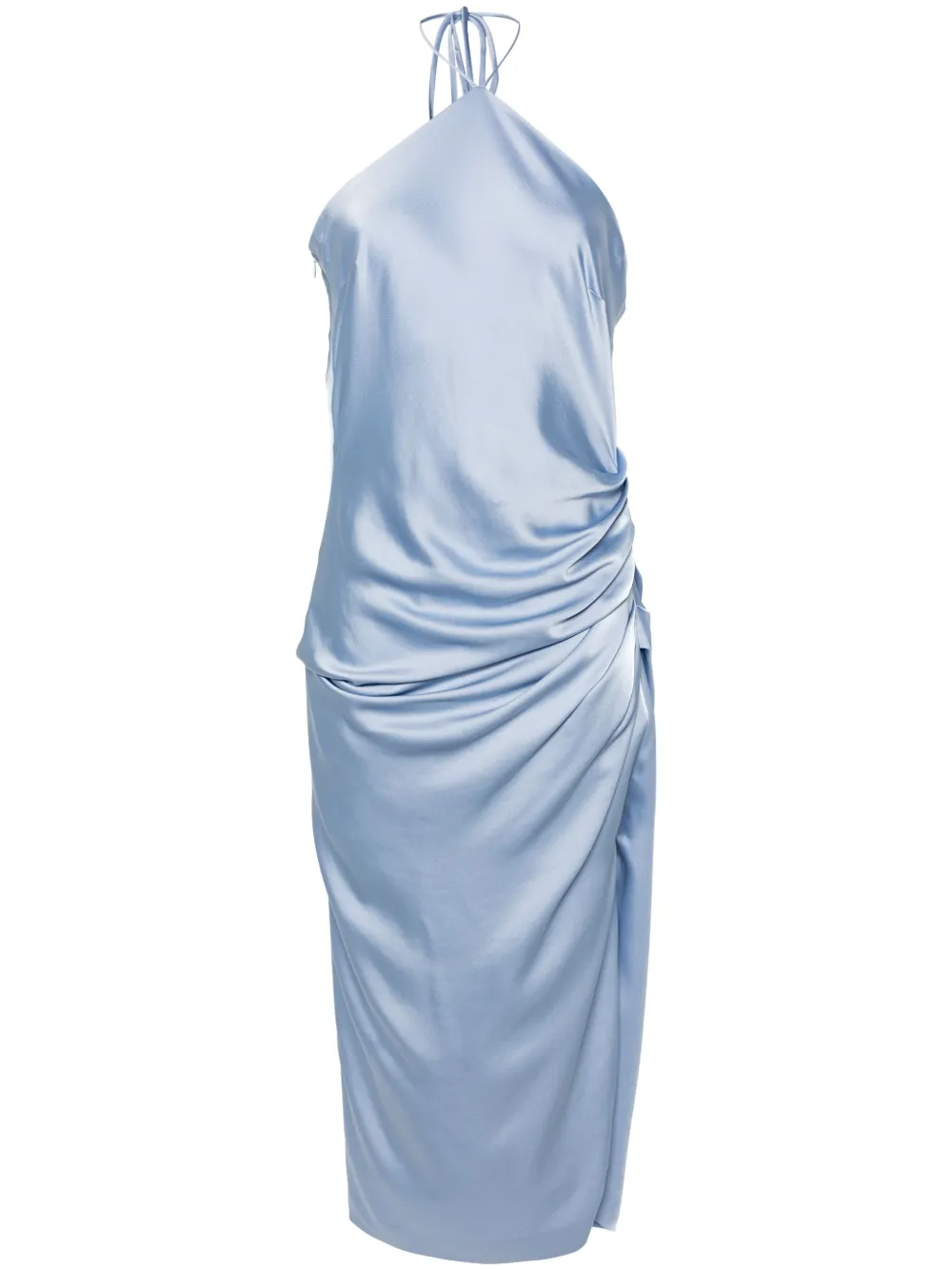 Атласное платье миди Hansel с вырезом халтер Simkhai, синий
Атласное платье миди Hansel с вырезом халтер Simkhai, синий