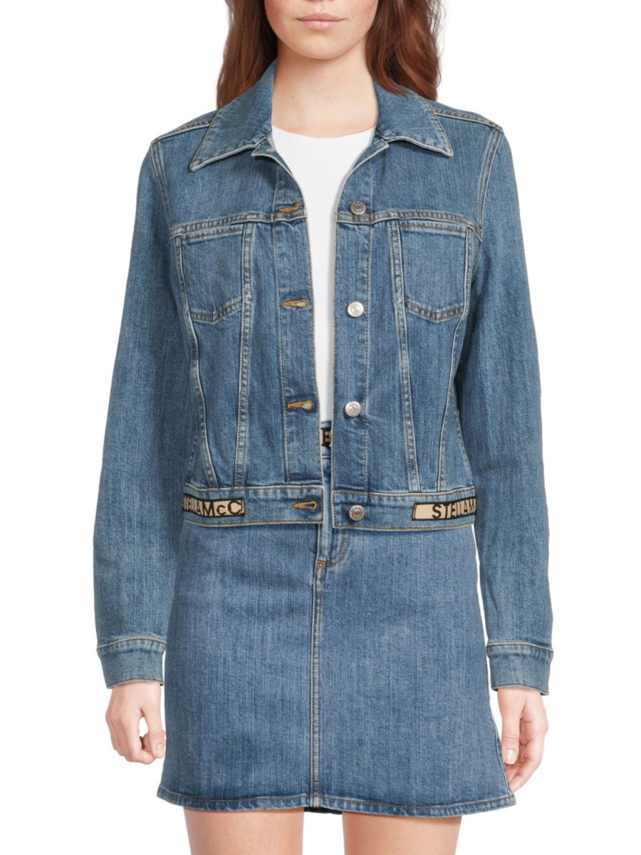 Джинсовая куртка из эластичного хлопка с логотипом Stella McCartney, цвет Medium Blue, Синий, Джинсовая куртка из эластичного хлопка с логотипом Stella McCartney, цвет Medium Blue
Джинсовая куртка из эластичного хлопка с логотипом Stella McCartney, цвет Medium Blue, Синий, Джинсовая куртка из эластичного хлопка с логотипом Stella McCartney, цвет Medium Blue