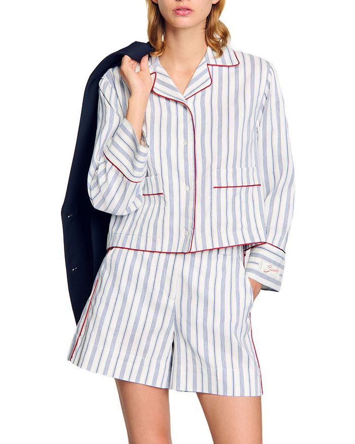 Полосатая рубашка Sandro, мультиколор
Полосатая рубашка Sandro, мультиколор