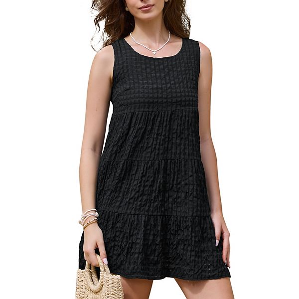 Платье-сарафан для женщин Gingham sleeveless plaid flowy swing tiered short Inspire Chic, Black
Платье-сарафан для женщин Gingham sleeveless plaid flowy swing tiered short Inspire Chic, Black