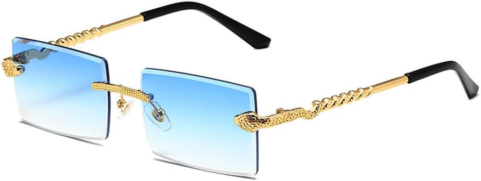 Солнцезащитные очки без оправы, прямоугольные, мужские и женские, модные, винтажные, с витой оправой в виде змеиных ножек, градиентные, женские, класса люкс HVTVTLA, Blue
Солнцезащитные очки без оправы, прямоугольные, мужские и женские, модные, винтажные, с витой оправой в виде змеиных ножек, градиентные, женские, класса люкс HVTVTLA, Blue