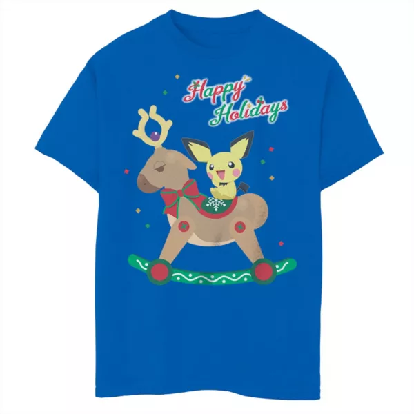 Футболка для мальчика "Pokemon: Райчу и олень Стантлер празднуют Рождество" Licensed Character, синий
Футболка для мальчика "Pokemon: Райчу и олень Стантлер празднуют Рождество" Licensed Character, синий