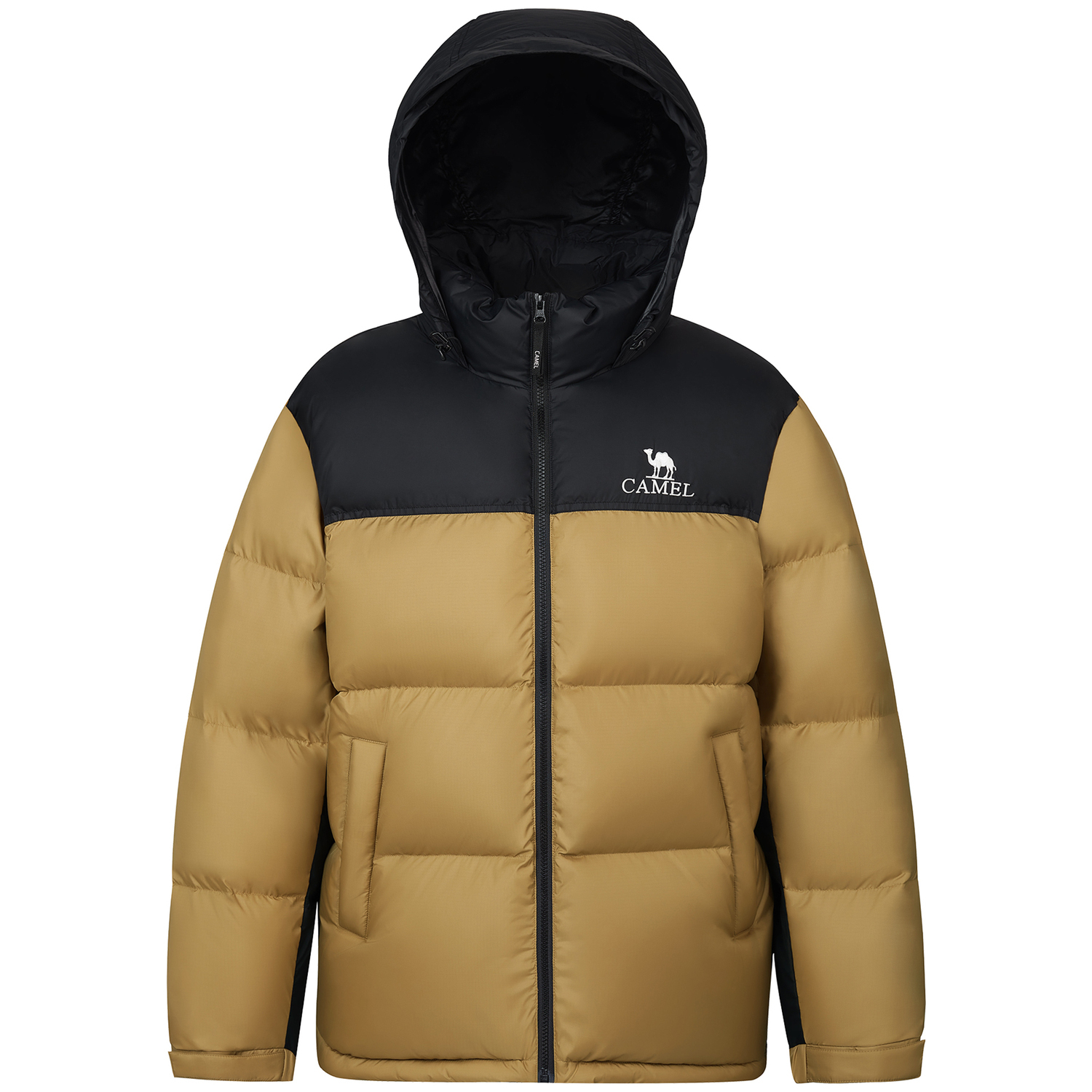 CAMEL Цветной стеганый пуховик с капюшоном и воротником стойкой, Autumn yellow - dark night black 
CAMEL Цветной стеганый пуховик с капюшоном и воротником стойкой, Autumn yellow - dark night black